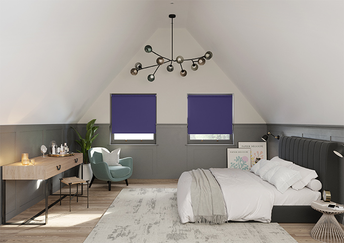 Trinity (Blackout), Royal Blue - Twist&Fit Roller Blind - Image 8